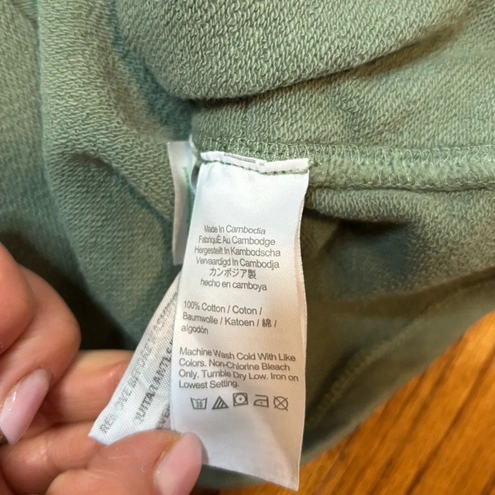 Women’s J. Crew Oversized Sage Green Half-zip, size: XS
